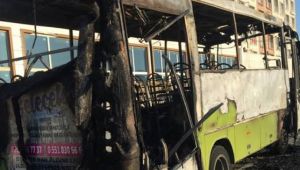 Çayırova'da otobüs kundaklandı