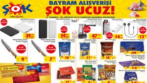ŞOK 6 Ağustos aktüel ürünler kataloğu! Bayrama özel indirimli fiyatlar...