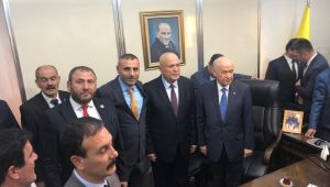 Ayaz ve Saka memleketlerinde Bahçeli'yi karşıladı
