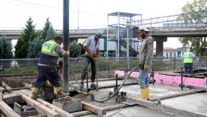 Kuruçeşme Tramvay Hattı’nda ray betonları dökülüyor