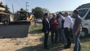Başkan Bıyık asfalt çalışmalarını inceledi