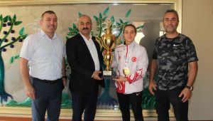 Başkan Büyükgöz Avrupa Şampiyonunu ağırladı