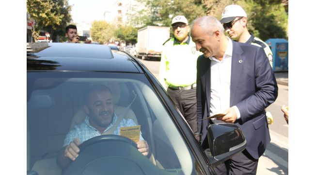 Başkan Büyükgöz, trafik denetimine katıldı