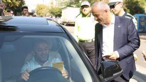 Başkan Büyükgöz, trafik denetimine katıldı
