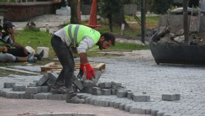 İzmit Balık Restoranları otoparkında zemin yenilemesi