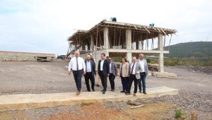 Bıyık, mezarlık hizmet binası inşaatını inceledi