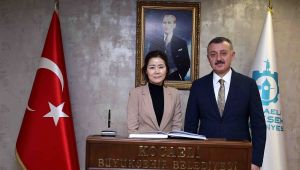 Büyükakın, Güney Kore Başkonsolosunu ağırladı