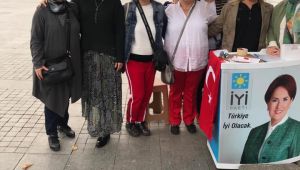 İYİ Partili kadınlar üye çalışması yapıyor