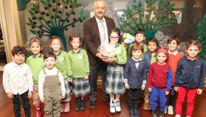 Başkan Büyükgöz’ün minik misafirleri