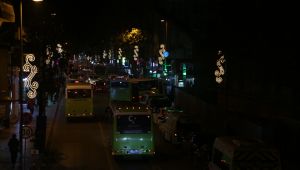 İnönü Caddesi gece bir başka güzel oldu