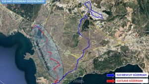 510 ve 525 numaralı hatlarda güzergah ve saat değişikliği