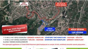 715 ve 718 numaralı hatlara güzergah düzenlemesi