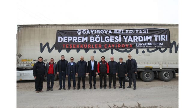 Başkanlar yardım tırını Elazığ’da karşıladı