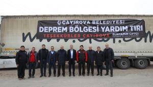 Başkanlar yardım tırını Elazığ’da karşıladı