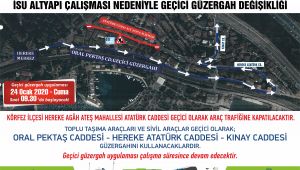 Hereke’de geçici güzergâh uygulaması