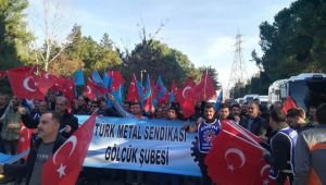 Metal işçileri MESS’i protesto etti
