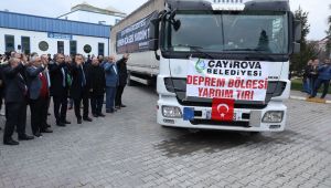 Yardım tırı dualarla uğrandı
