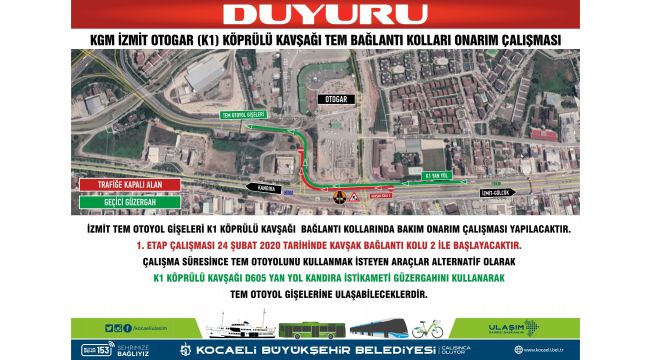 Büyükşehir’den yeni güzergah duyurusu