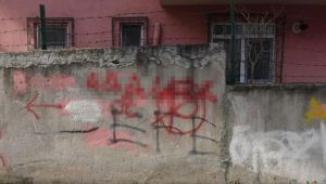 Cinsel organı resimleri çizdiler mahalleli ayağa kalktı!