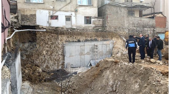 Darıca'da inşaat temelinde kayma meydana geldi
