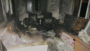 Evdeki yorgan tutuştu, anne ve 3 çocuğu ölümden döndü!