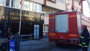 Gebze Emniyet Müdürlüğünün arşiv odasında yangın