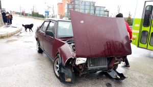 Köpeğe çarpmamak için ölümden döndüler