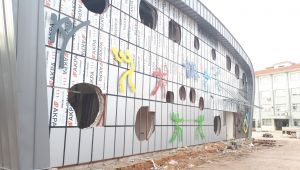 Orhangazi Spor Salonu’nun figürleri ve yazıları belirdi