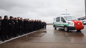 Şehidimizin naaşı baba ocağına geldi