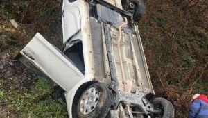 Teknik Direktör arabası ile takla attı