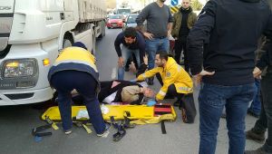 Tırın altında kalan yaşlı kadının bileği koptu