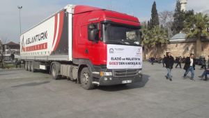 Yardım tırı Nurettin Aslantürk'ten