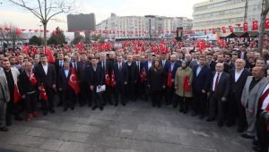 Binler İdlib şehitleri için yürüdü