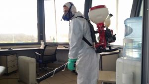 Büyükakın'ın talimatıyla her yer dezenfekte ediliyor