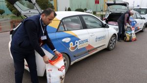 Büyükşehir ekipleri, sokak hayvanları için mama gezdiriyor