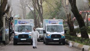 Kocaeli’de kent merkezi araçlarla dezenfekte ediliyor