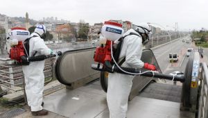 Üstgeçitler düzenli olarak dezenfekte ediliyor