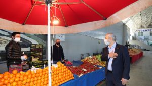 Başkan Büyükgöz semt pazarını denetledi