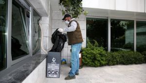 Çayırova’da 160 noktaya atık maske ve eldiven kutusu