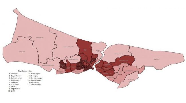 İşte koronada en riskli ilçeler!