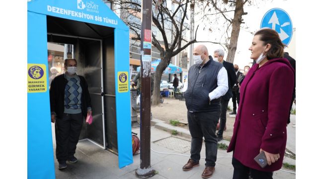 İzmit Belediyesi bir dezenfeksiyon sis tünelini daha hizmete sundu