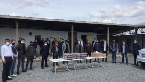 Kadıllı ve Cumaköylü gençlerden sağlık çalışanlarına jest