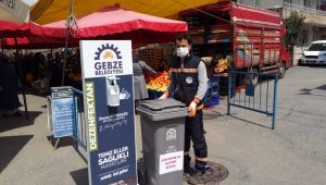 Maske ve eldivenler için özel atık kutusu