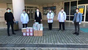 MÜSİAD'dan erzak, maske, dezenfektan ve ateş ölçer yardımı
