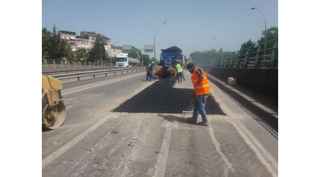 Büyük SEKA Tüneli’nde yol onarımı gerçekleştirildi