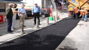 Çayırova’da asfalt yama çalışması