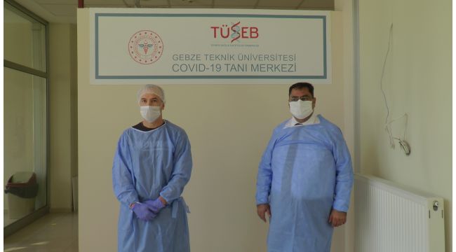 Gebze'de hizmet veren koronavirüs tanı merkezi görüntülendi