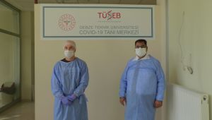 Gebze'de hizmet veren koronavirüs tanı merkezi görüntülendi