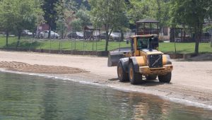 Gölcük ve Karamürsel'de plajlara kum seriliyor