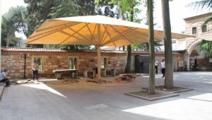 Mustafa Paşa’nın avlusuna dev tente yapıldı
